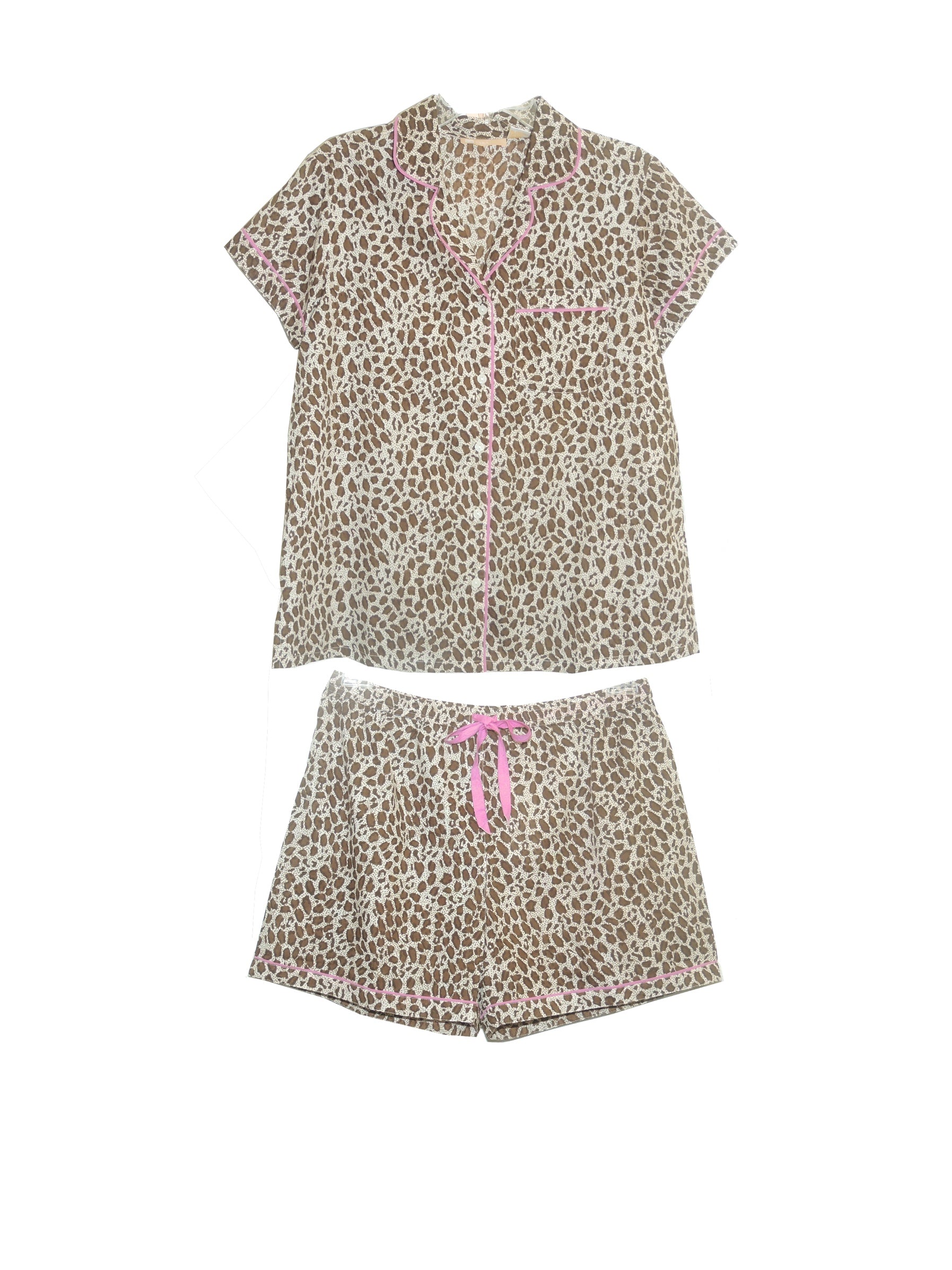 Plus size 2025 leopard print pyjamas