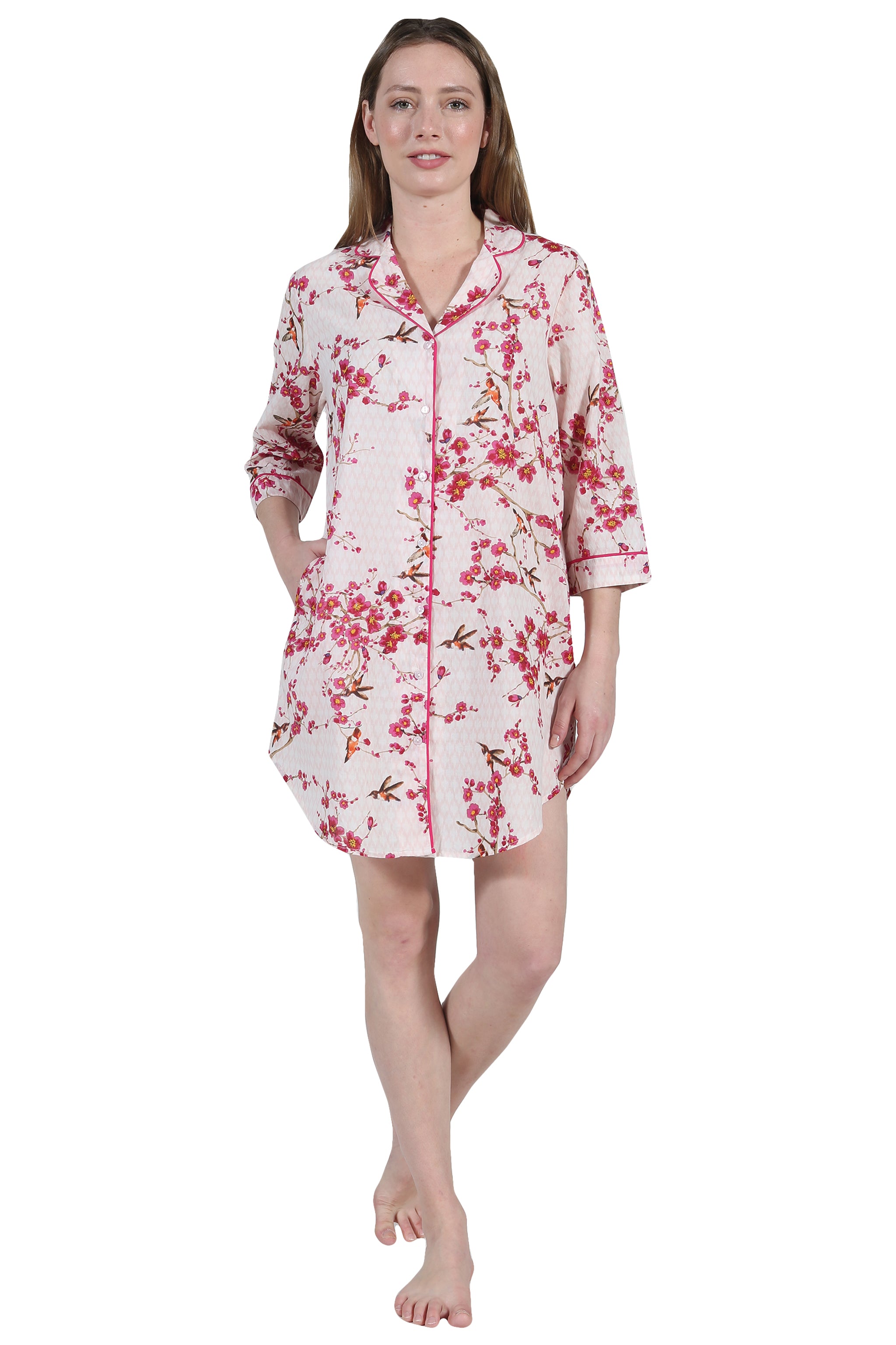 La Cera Long Sleeve Nightshirt - La Cera