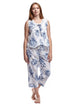 100% Cotton PJs-  Blue and White Floral Print - La Cera