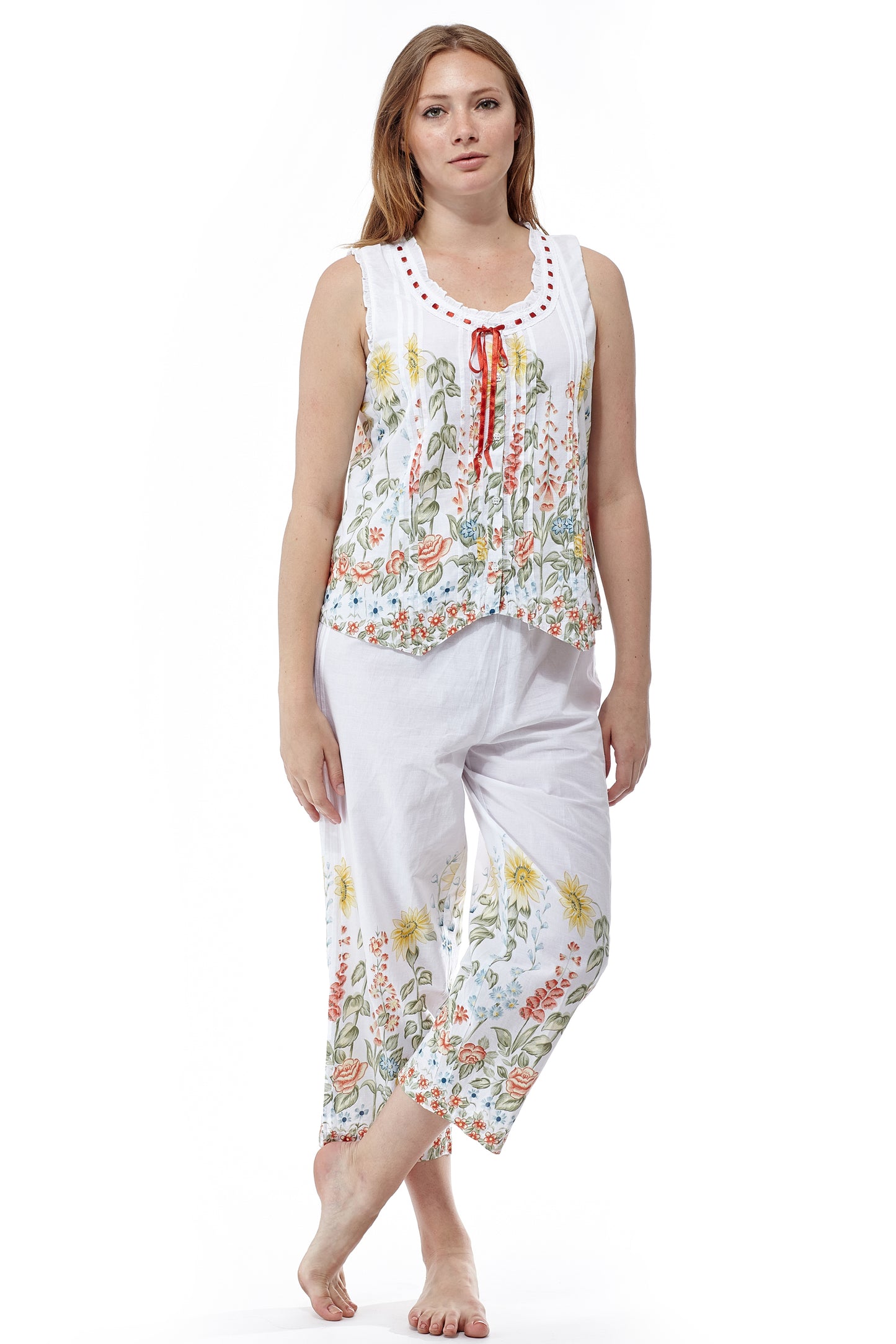 100% Cotton Sunflower Garden PJs - La Cera