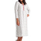 Long Sleeve Cotton Knit Mistletoe Nightgown - La Cera