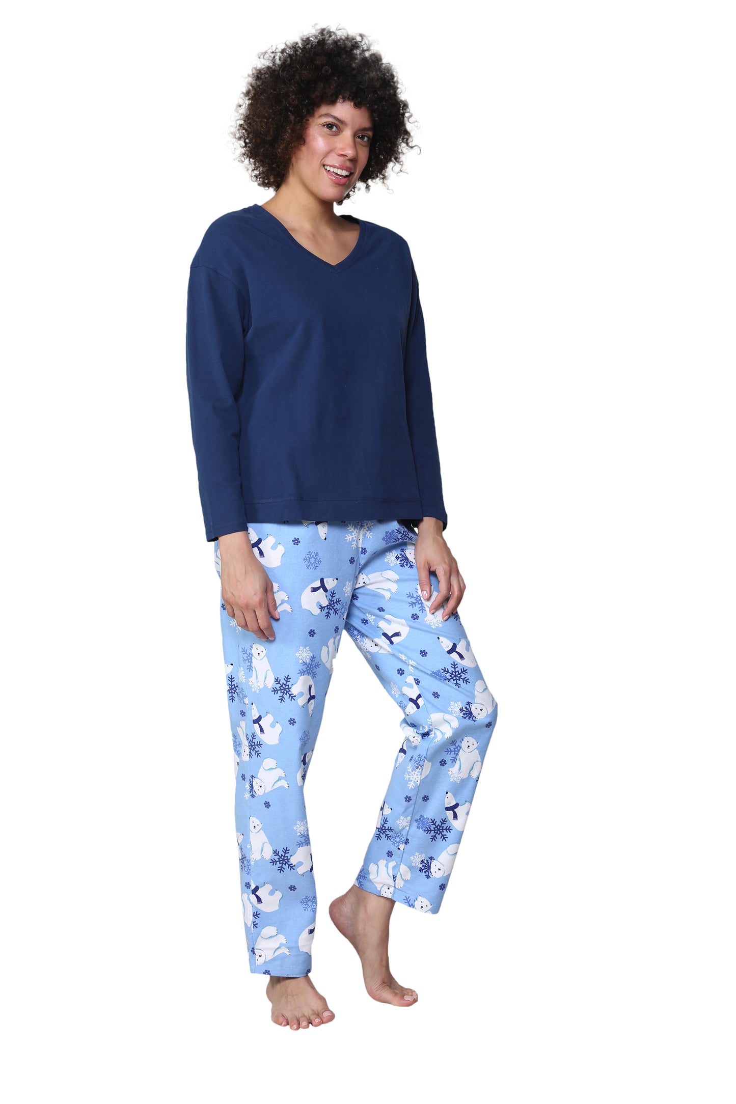 Polar Bear Flannel Pajama Set - La Cera