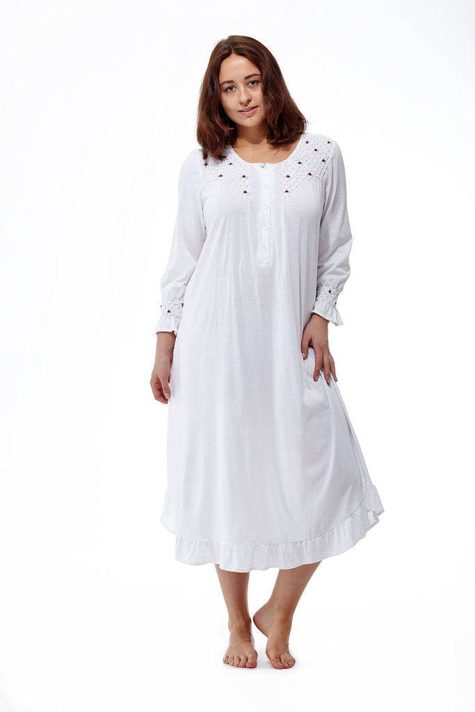 Cotton Knit Gown - La Cera