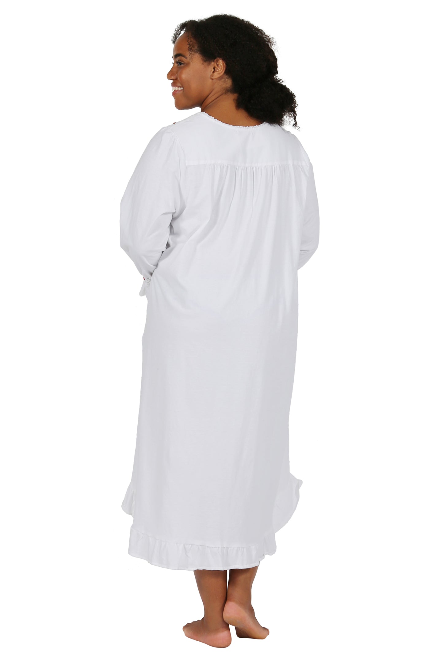 Cotton Knit Plus Size Gown - La Cera