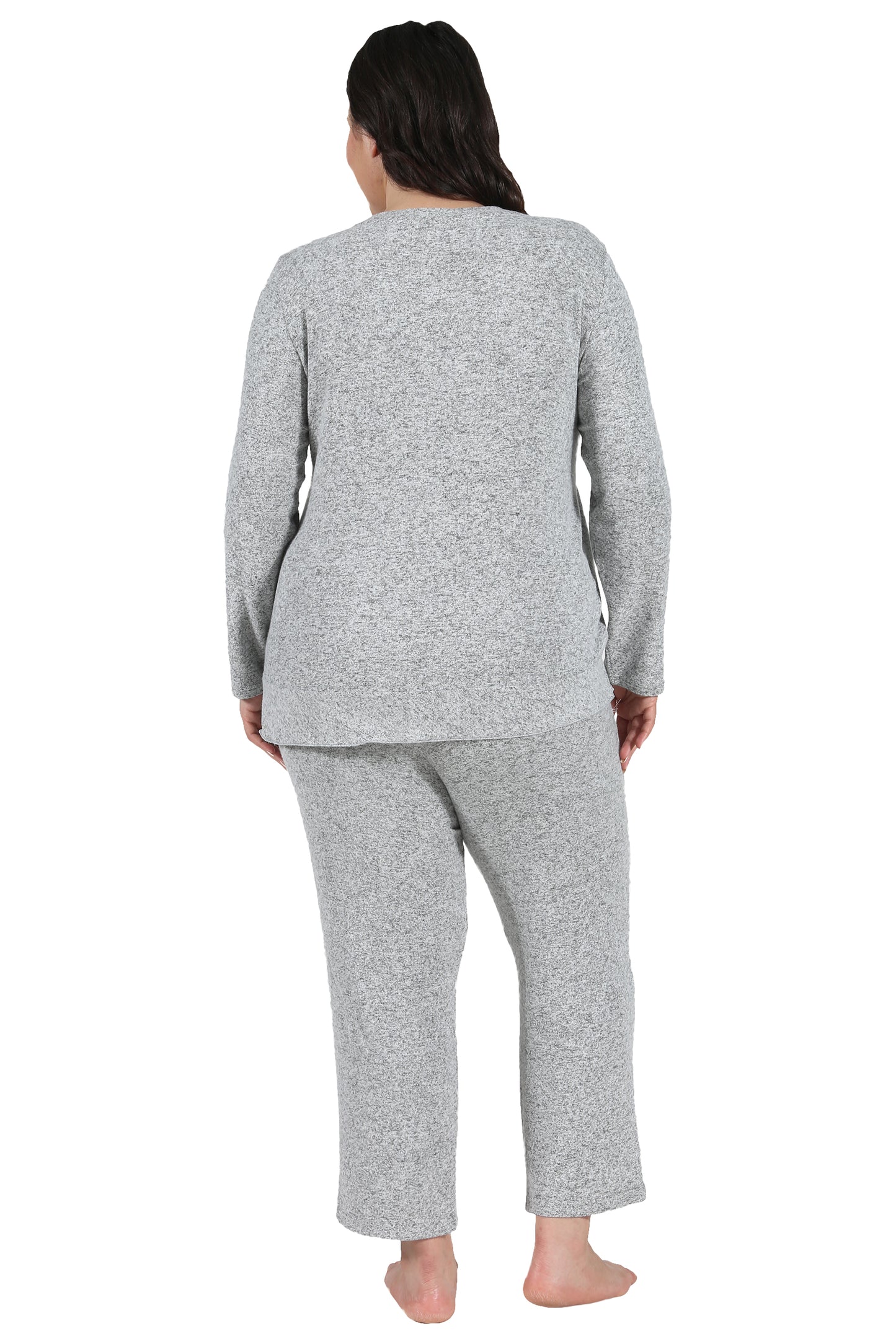 The Comfort Collection Plus Size Snap PJ Set - La Cera