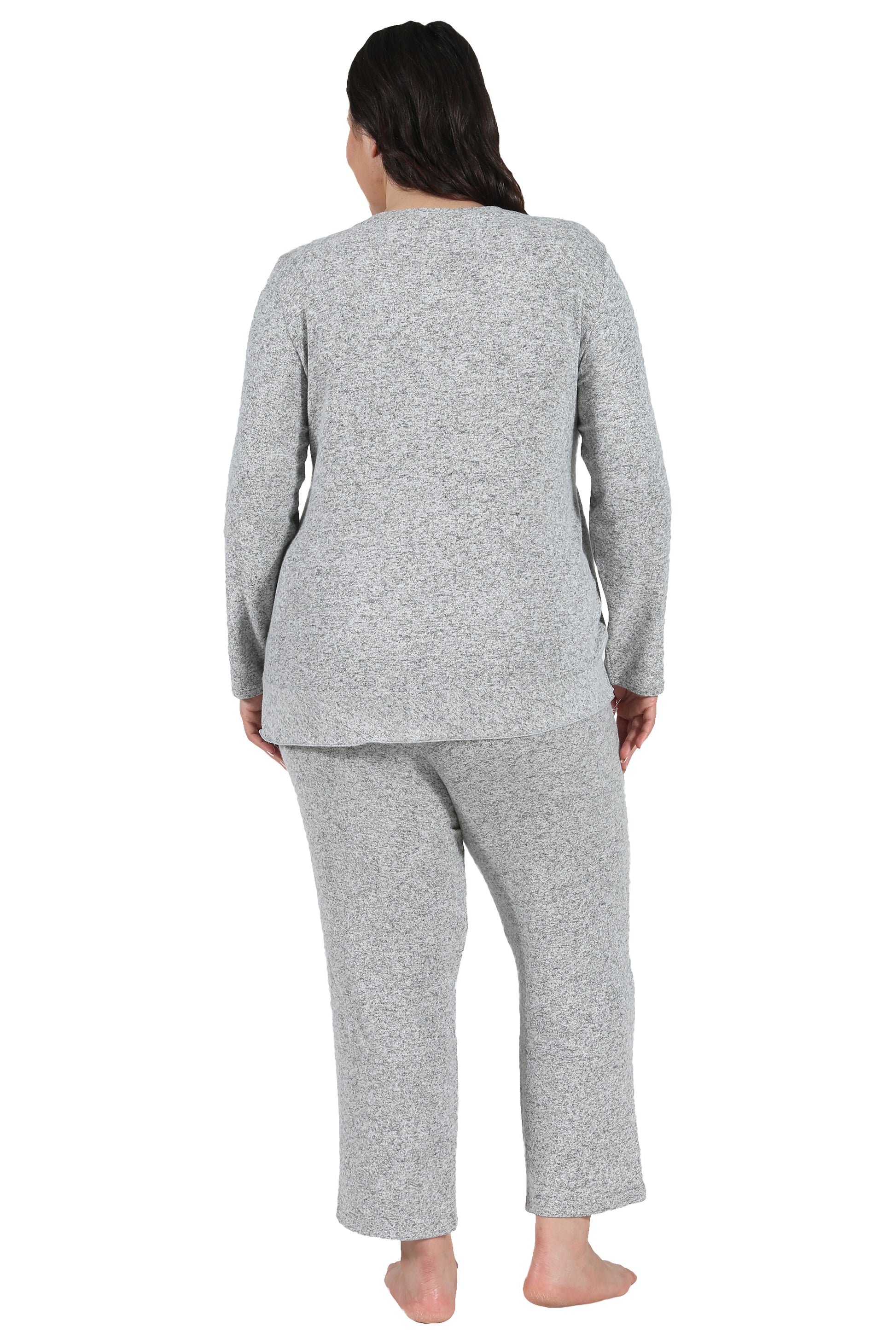 The Comfort Collection Plus Size Snap PJ Set - La Cera