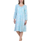 La Cera Floral Print Cotton Knit Gown - La Cera