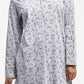 La Cera Knit Floral Print Sleep Shirt - La Cera - 2