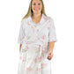 Floral Printed Cotton Knit Robe