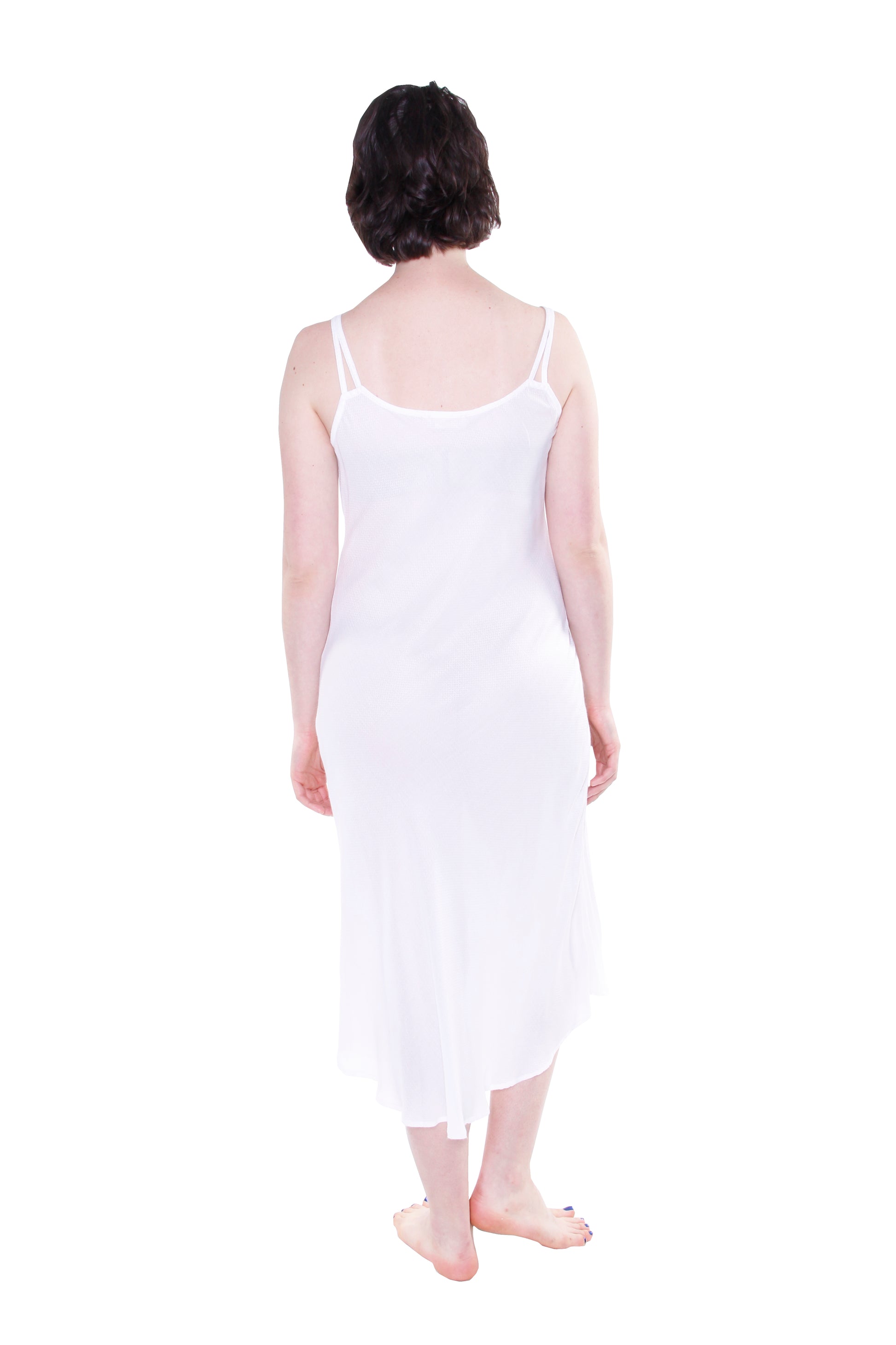 White Rayon Gown - La Cera