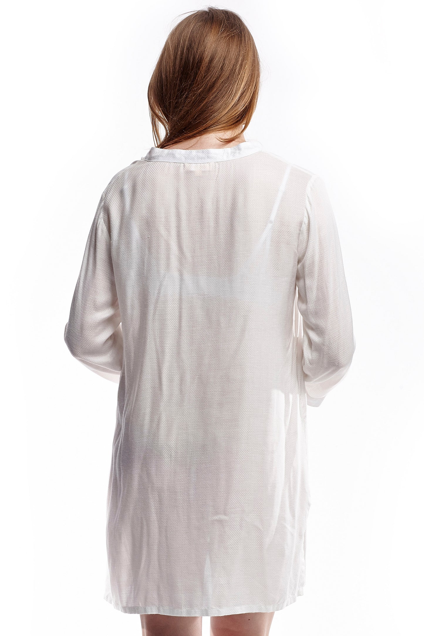Long Sleeve Rayon Nightshirt - La Cera