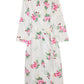 Flannel Floral Plus Size Robe - La Cera