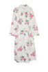 Flannel Floral Plus Size Robe - La Cera