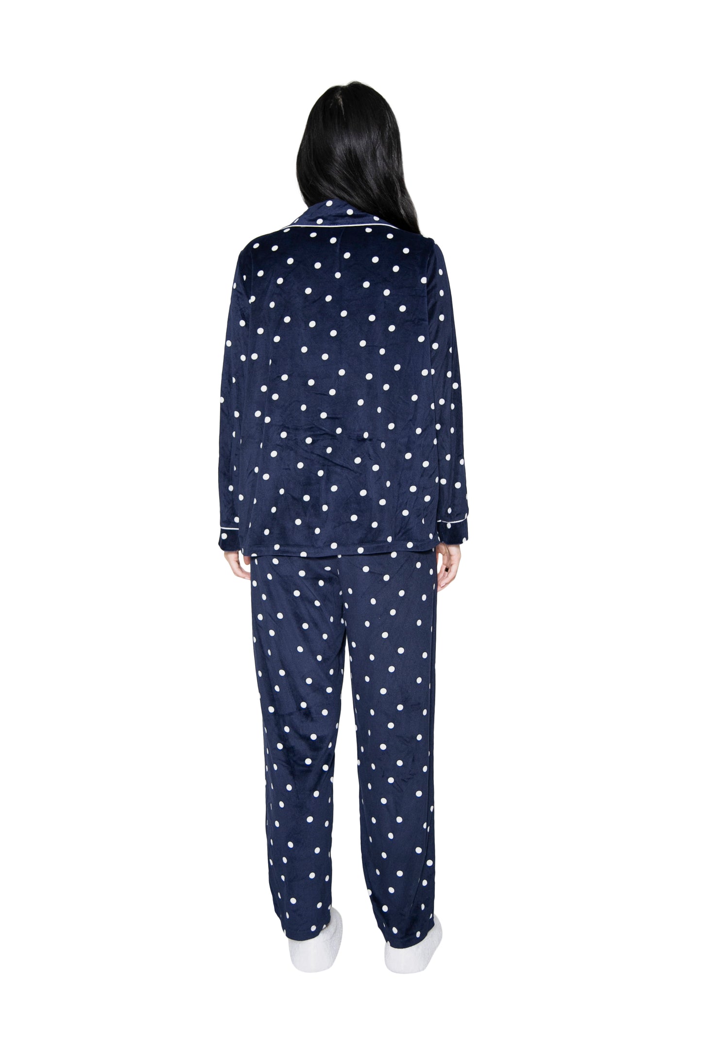 La Cera Sheered Minky Fleece PJ Set - La Cera
