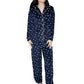 La Cera Sheered Minky Fleece PJ Set - La Cera