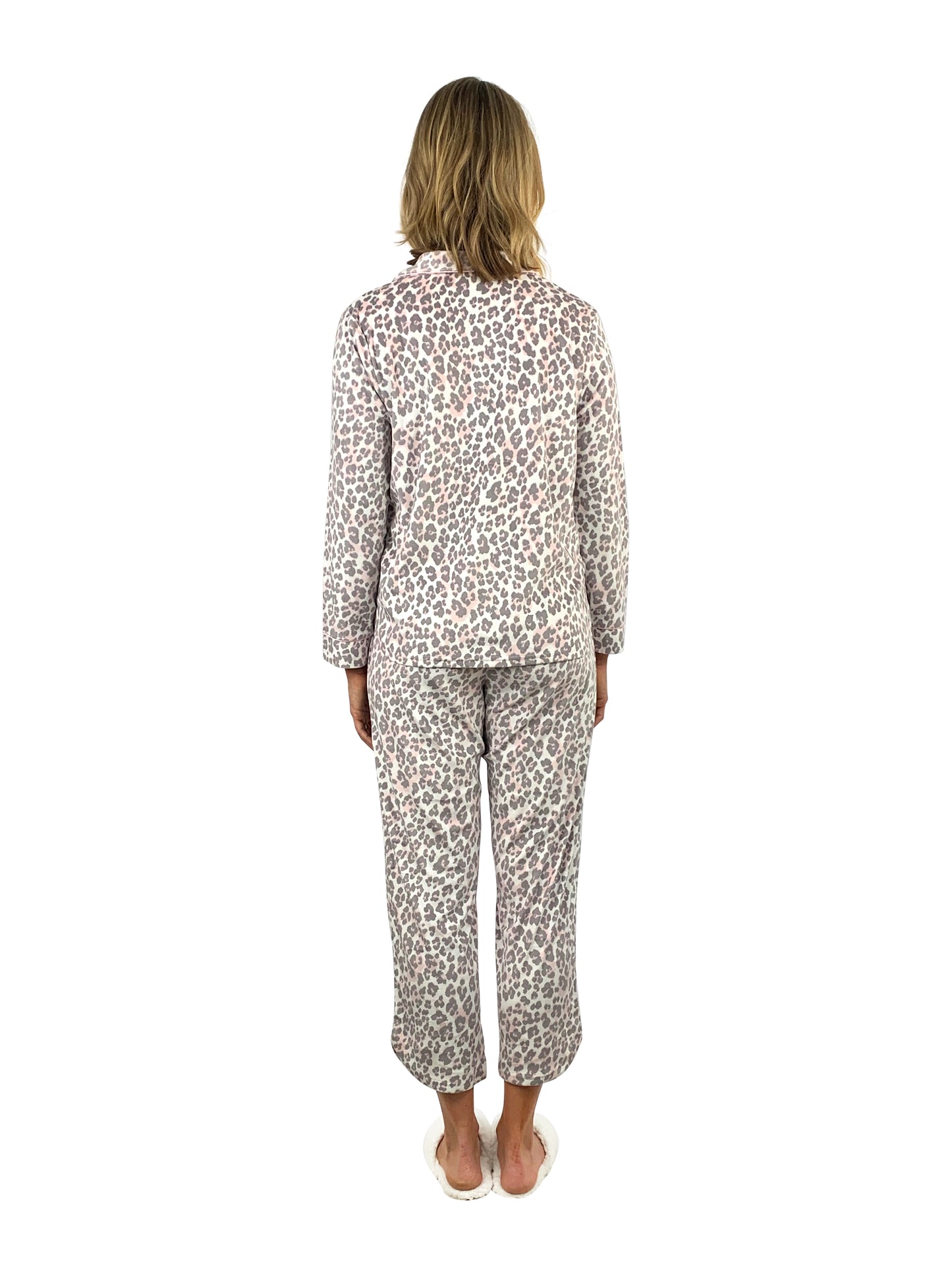 La Cera Sheered Minky Fleece PJ Set - La Cera