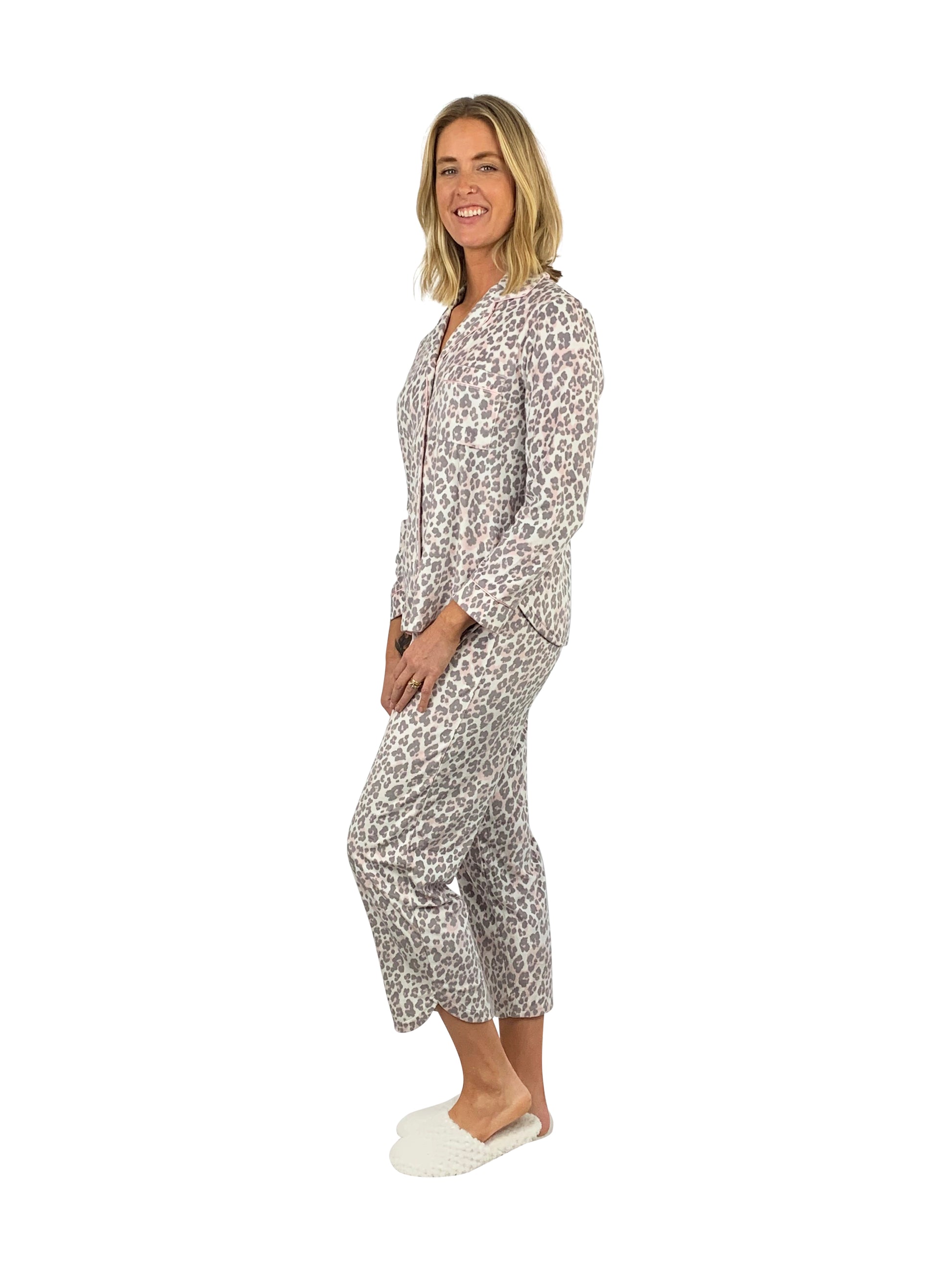 La Cera Sheered Minky Fleece PJ Set - La Cera