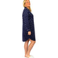 La Cera Plus Size Silky Sheered Minky Fleece Nightshirt