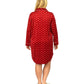 La Cera Plus Size Silky Sheered Minky Fleece Nightshirt