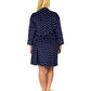 La Cera Plus Size Silky Sheered Minky Kimono Robe - La Cera