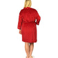 La Cera Plus Size Silky Sheered Minky Kimono Robe - La Cera