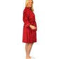 La Cera Plus Size Silky Sheered Minky Kimono Robe - La Cera