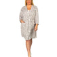 La Cera Plus Size Silky Sheered Minky Kimono Robe - La Cera