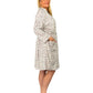 La Cera Plus Size Silky Sheered Minky Kimono Robe - La Cera