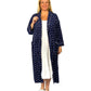 La Cera Plus Size Silky Sheered Minky Wrap Robe