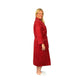 La Cera Plus Size Silky Sheered Minky Wrap Robe