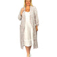 La Cera Plus Size Silky Sheered Minky Wrap Robe