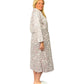 La Cera Plus Size Silky Sheered Minky Wrap Robe