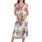 Satin Floral Multi Colored Gown - La Cera