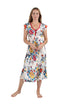 Satin Floral Multi Colored Gown - La Cera