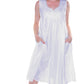 La Cera 100% Cotton Sleeveless Dress with Hem Embroidery - La Cera