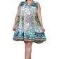 La Cera Sleeveless Paisley Printed Plus Size Dress - La Cera