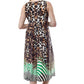 Animal Print Sleeveless Maxi Dress - La Cera
