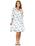 Fern Print Short Lined Dress - La Cera