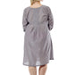 La Cera Plus Size Pleated Front Chambray Dress - La Cera