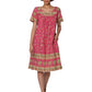 La Cera Short Sleeve Elegant Floral Printed Dress - La Cera