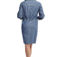 Denim Belted Shirt Dress - La Cera