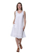 Linen Sleeveless Embroidered Dress - La Cera