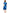 La Cera Cotton Knit Short Sleeve Denim Blue Tie-Dye Dress - La Cera