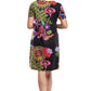 La Cera Novelty Floral Print Short Sleeve Dress - La Cera