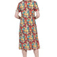 Vestido evasé con estampado floral La Cera