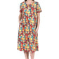 Vestido evasé con estampado floral La Cera