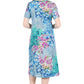 La Cera Cotton Floral Jersey Knit A-Line Dress - La Cera