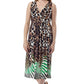 Animal Print Sleeveless Maxi Dress - La Cera
