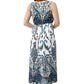 La Cera Sleeveless Paisley Printed Maxi Dress - La Cera