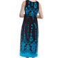 La Cera Paisley Border Print Sleeveless Printed Maxi Dress - La Cera